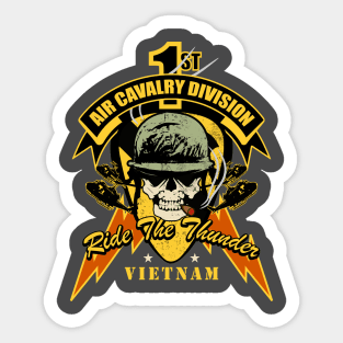 1st Air Cavalry Division Air Cav - Ride The Thunder Sticker